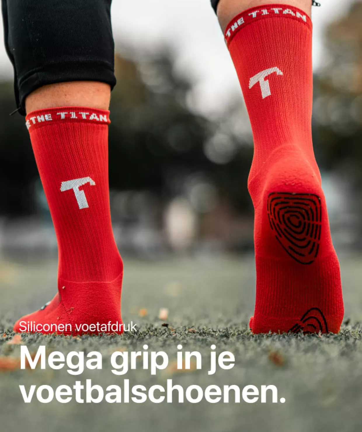 T1TAN Sokken^Grip Socks - rood