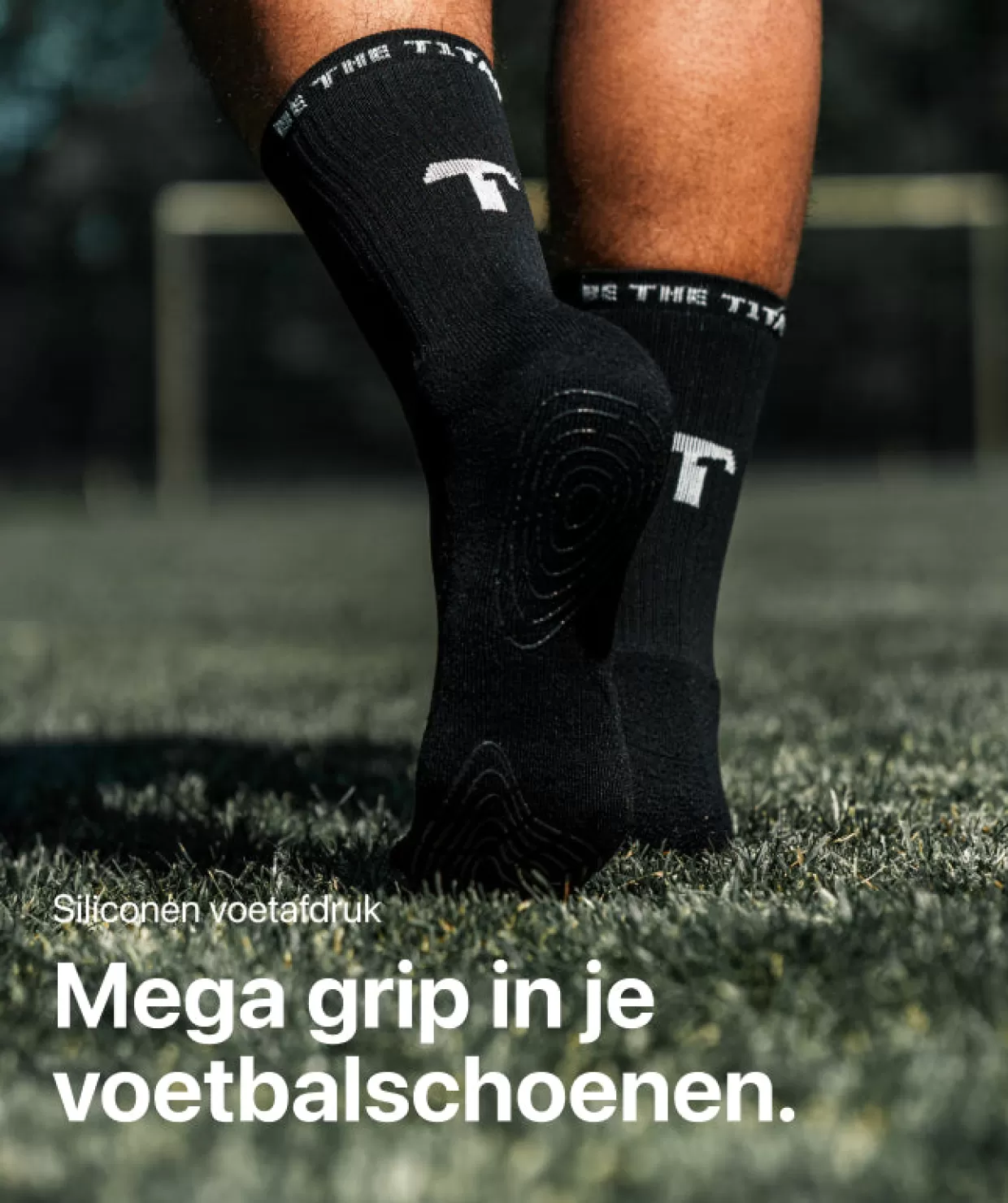 T1TAN Sokken^Grip Socks - zwart