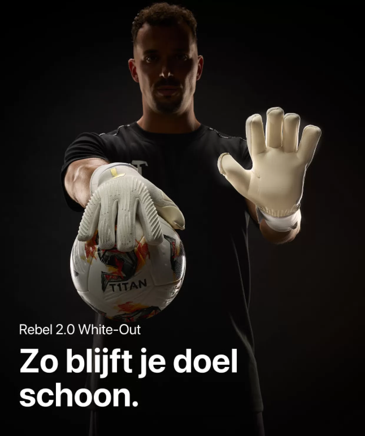 Kinderen T1TAN Met Fingersave | Keepershandschoenen Voor Kinderen^Rebel 2.0 White-Out Junior Pro (FP)